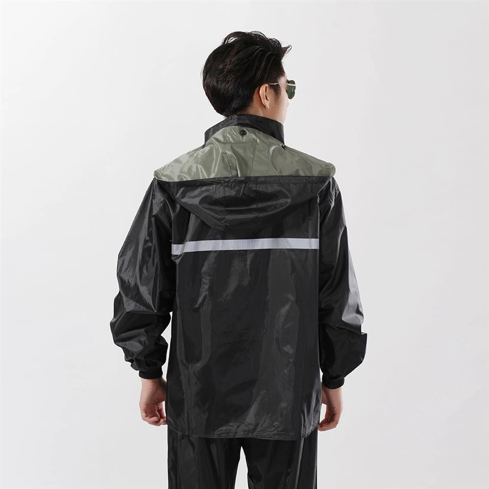 Security Black Duty Raincoat Suit